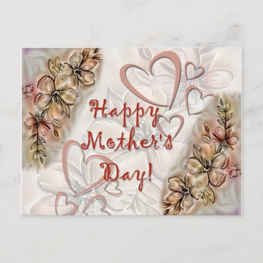 Gelukkig Moederdag! Briefkaart (Voorkant)