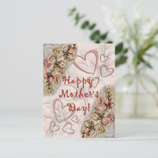 Gelukkig Moederdag! Briefkaart (Staand voorkant)