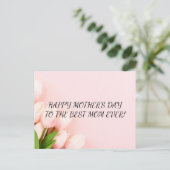 GELUKKIG MOEDERDAG BRIEFKAART,  ROZEN BRIEFKAART (Staand voorkant)