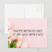 GELUKKIG MOEDERDAG BRIEFKAART,  ROZEN BRIEFKAART (Voorkant / Achterkant)