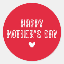 Gelukkig Moederdag! | Cute Typography Moederdag Ronde Sticker