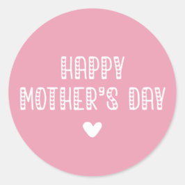 Gelukkig Moederdag! | Cute Typography Moederdag Ronde Sticker