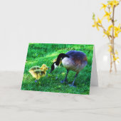 Gelukkig Moederdag: De Gans en de Kuikens van Kaart (Gele Bloem)