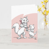 Gelukkig Moederdag!! De kat en het katje van Mum Kaart (Gele Bloem)