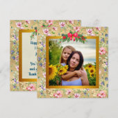 Gelukkig Moederdag Elegante Moderne Fotokaart (Voorkant / Achterkant)