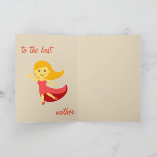 Gelukkig Moederdag Emoji Kaart (Binnen)