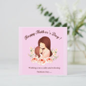 Gelukkig Moederdag! Feestdagenkaart (Staand voorkant)