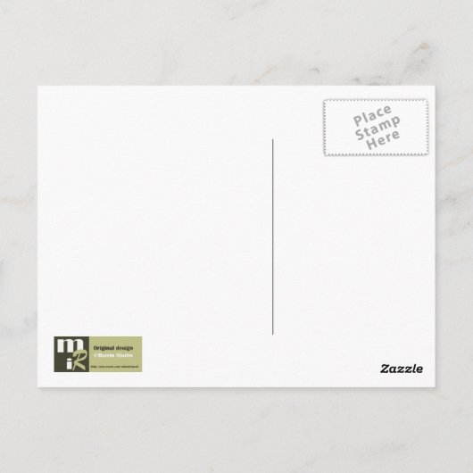 Gelukkig Moederdag. Fijnkunst met blokverf Briefkaart (Achterkant)