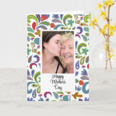 Gelukkig Moederdag Foto Persoonlijk Kaart (Gele Bloem)