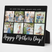 Gelukkig Moederdag Fotocollage Zwart Aangepast Fotoplaat (Zijkant)