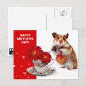 Gelukkig Moederdag. Funny Hamster Briefkaart (Voorkant / Achterkant)