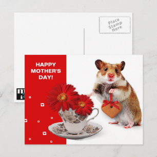 Gelukkig Moederdag. Funny Hamster Briefkaart