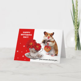 Gelukkig Moederdag. Funny Hamster Custom Kaart