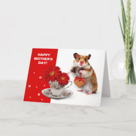 Gelukkig Moederdag. Funny Hamster Kaart