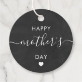 Gelukkig Moederdag Gift Label, Mam Label, Chalkboa Bedankjes Labels (Voorkant)