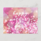 Gelukkig Moederdag! Glam Pink Sparkles Briefkaart (Voorkant)