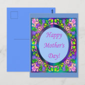 Gelukkig moederdag! Helderkleurig cadeau voor lijs Briefkaart (Voorkant / Achterkant)