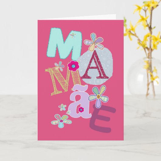 gelukkig moederdag in het Portugees Kaart (Gele Bloem)