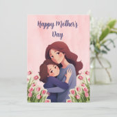 Gelukkig Moederdag kaart (Staand voorkant)