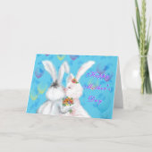 Gelukkig Moederdag Kaart Familie Konijn Liefde (Voorkant)