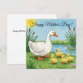 Gelukkig Moederdag Kaart - Mama Gans (Voorkant / Achterkant)