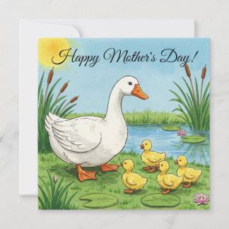 Gelukkig Moederdag Kaart - Mama Gans
