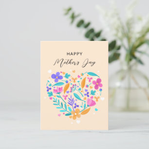 Gelukkig Moederdag kaart, Minimalistische Moederda Briefkaart