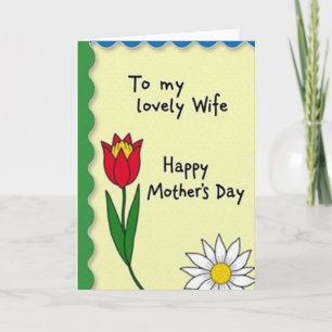 Gelukkig Moederdag kaart voor de vrouw