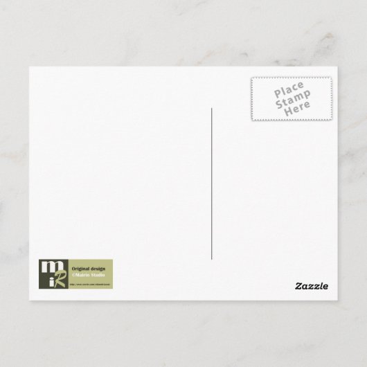 Gelukkig Moederdag.  kunst Briefkaart (Achterkant)