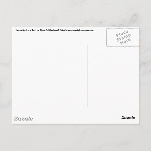 Gelukkig Moederdag! Mam kat en kitten Briefkaart (Achterkant)