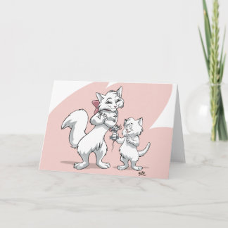 Gelukkig Moederdag! Mam kat en kitten Kaart