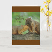 Gelukkig Moederdag - Mamma en de Eekhoorn van het Kaart (Gele Bloem)