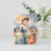 Gelukkig Moederdag.  moeder en dochter Briefkaart (Staand voorkant)