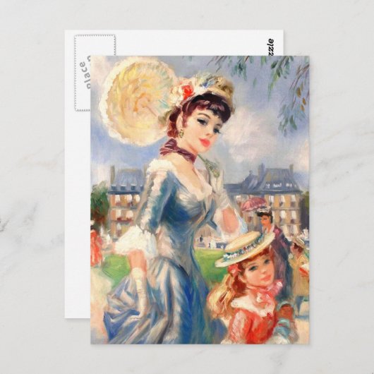 Gelukkig Moederdag.  moeder en dochter Briefkaart (Voorkant / Achterkant)