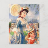 Gelukkig Moederdag.  moeder en dochter Briefkaart (Voorkant)