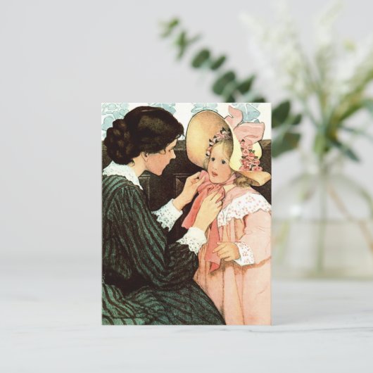 Gelukkig Moederdag. moeder en dochter Briefkaart (Staand voorkant)