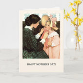 Gelukkig Moederdag.  moeder en dochter Kaart (Gele Bloem)