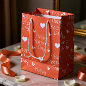 Gelukkig Moederdag oranje script Medium Cadeauzakje