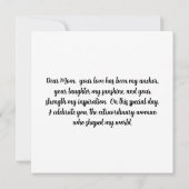 Gelukkig Moederdag Plat Wenskaart Kaart (Achterkant)