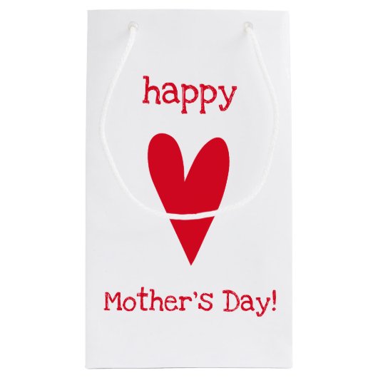 Gelukkig Moederdag! Red Heart Klein Cadeauzakje (Achterkant)