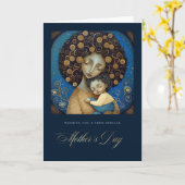 Gelukkig Moederdag. Schilderen van moeder en kind Kaart (Gele Bloem)