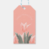 Gelukkig Moederdag! Stijlvolle Tulps Flowers Cadeaulabel (Achterkant)
