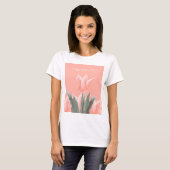 Gelukkig Moederdag! Stijlvolle Tulps Flowers T-shirt (Voorkant volledig)