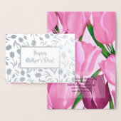 Gelukkig Moederdag. Tulp Painting Luxury Folie Kaarten (Display)