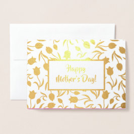 Gelukkig Moederdag. Tulp Painting Luxury Folie Kaarten