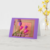 Gelukkig Moederdag! Tulpen Kaart (Gele Bloem)