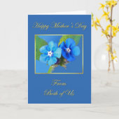 Gelukkig Moederdag van allebei van ons Blauwe Kaart (Gele Bloem)