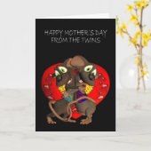 Gelukkig Moederdag van de Tweelingen, Kaart (Gele Bloem)