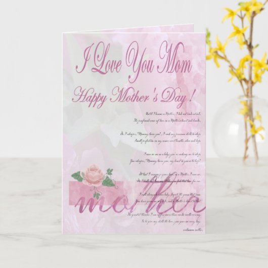 Gelukkig Moederdag van dochter Kaart (Gele Bloem)