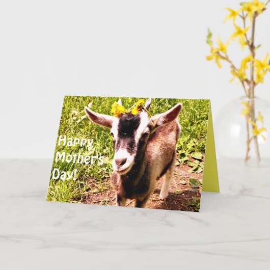 Gelukkig Moederdag van Uw Favoriet Kind (Geit) Kaart (Gele Bloem)